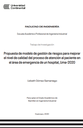 Propuesta de modelo de gestión de riesgos para mejorar el nivel de calidad del proceso de atención al paciente en el área de emergencia de un hospital, Lima-2020