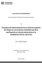 Propuesta de implementación de un sistema en gestión de riesgos en una empresa contratista que tiene participación en minería subterránea en la localidad de Chunta, Apurímac