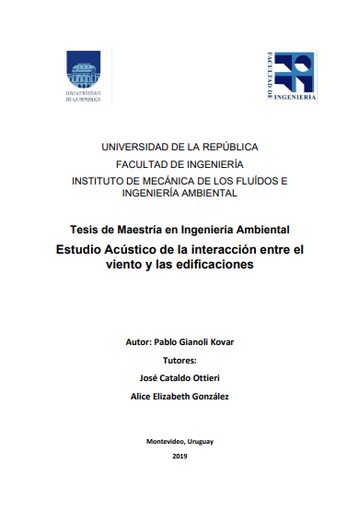 Estudio acústico de la interacción entre el viento y las edificaciones