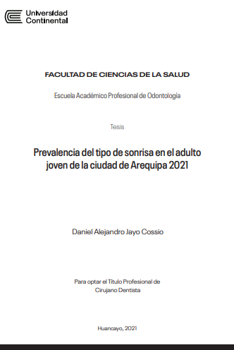 Prevalencia del tipo de sonrisa en el adulto joven de la ciudad de Arequipa 2021