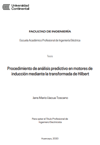 Procedimiento de análisis predictivo en motores de inducción mediante la transformada de Hilbert