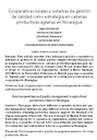 Cooperativas rurales y sistemas de gestión de calidad como estrategia en cadenas productivas agrarias en Nicaragua