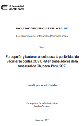 Percepción y factores asociados a la posibilidad de vacunarse contra COVID-19 en trabajadores de la zona rural de Chupaca-Perú, 2021