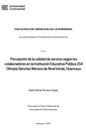 Percepción de la calidad de servicio según los colaboradores en la Institución Educativa Pública 254 Olimpia Sánchez Moreno de nivel inicial, Huancayo