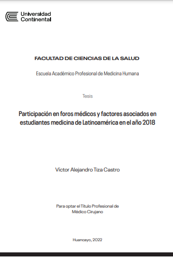 Participación en foros médicos y factores asociados en estudiantes medicina de Latinoamérica en el año 2018