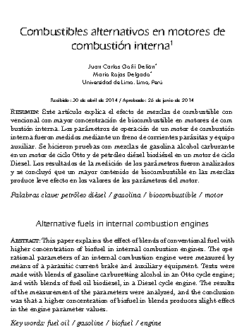 Combustibles alternativos en motores de combustión interna