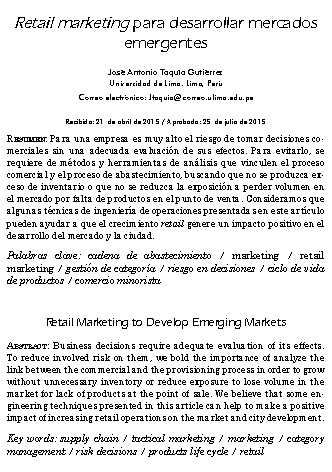 Retail marketing para desarrollar mercados emergentes