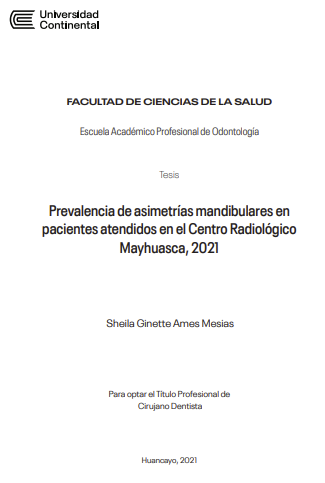 Prevalencia de asimetrías mandibulares en pacientes atendidos en el Centro Radiológico Mayhuasca, 2021