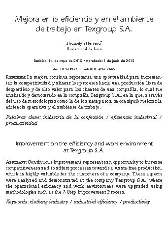 Mejora en la eficiencia y en el ambiente de trabajo en Texgroup S.A.