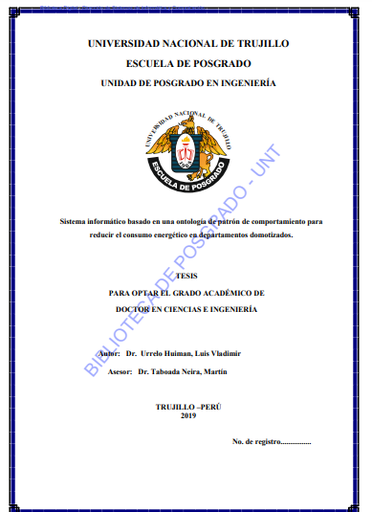 Sistema informático basado en una ontología de patrón de comportamiento para reducir el consumo energético en departamentos domotizados.