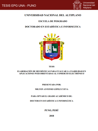 Elaboración de heurísticas para evaluar la usabilidad en aplicaciones web orientadas al comercio electrónico