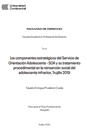 Los componentes estratégicos del Servicio de Orientación al Adolescente – SOA y su tratamiento procedimental en la reinserción social del adolescente infractor, Trujillo 2019