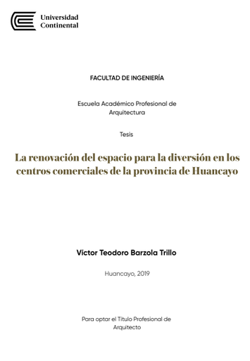 La renovación del espacio para la diversión en los centros comerciales de la provincia de Huancayo