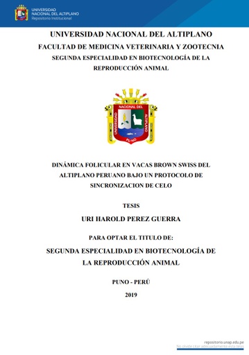 Dinámica folicular en vacas Brown Swiss del Altiplano Peruano bajo un protocolo de sincronización de celo