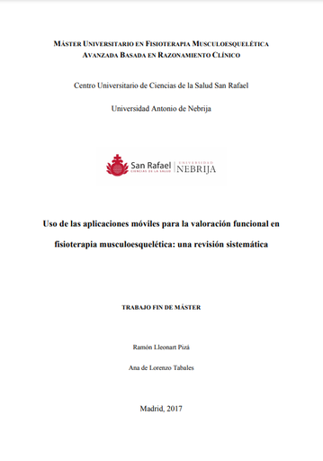 Uso de las aplicaciones móviles para la valoración funcional en fisioterapia musculoesquelética