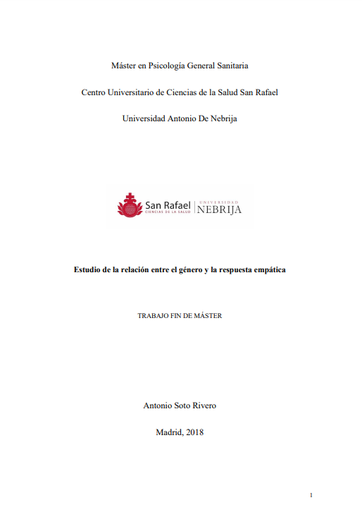 Estudio de la relación entre el género y la respuesta empática