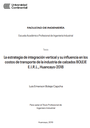La estrategia de integración vertical y su influencia en los costos de transporte de la industria de calzados BOLEJE E.I.R.L., Huancayo-2018