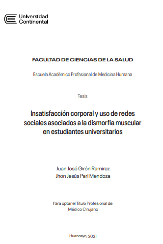 Insatisfacción corporal y uso de redes sociales asociados a la dismorfia muscular en estudiantes universitarios