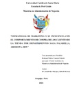 Estrategias de marketing y su influencia con el comportamiento de compra de los clientes de la tienda por departamentos Saga Falabella, Arequipa, 2019