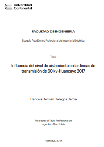 Influencia del nivel de aislamiento en las líneas de transmisión de 60 kV – Huancayo 2017