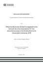 Influencia del proceso de electrocoagulación en la remoción de cromo hexavalente (Cr^+6) en soluciones acuosas a nivel de laboratorio en la Universidad Continental, 2019