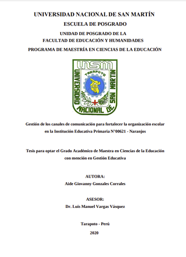 Gestión de los canales de comunicación para fortalecer la organización escolar