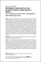 Chapter Modelação de dados poéticos: uma perspectiva desde os dados abertos e ligados/ The modelling of poetic data: A perspective from linked open data