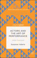 Actors and the Art of Performance: Under Exposure