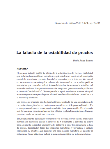 La falacia de la estabilidad de precios Autores/as