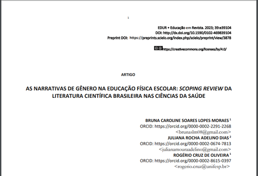 AS NARRATIVAS DE GÊNERO NA EDUCAÇÃO FÍSICA ESCOLAR: SCOPING REVIEW DA LITERATURA CIENTÍFICA BRASILEIRA NAS CIÊNCIAS DA SAÚDE