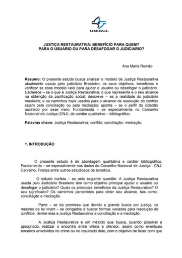 Justiça restaurativa: benefício para quem? Para o usuário ou para desafogar o judiciário?