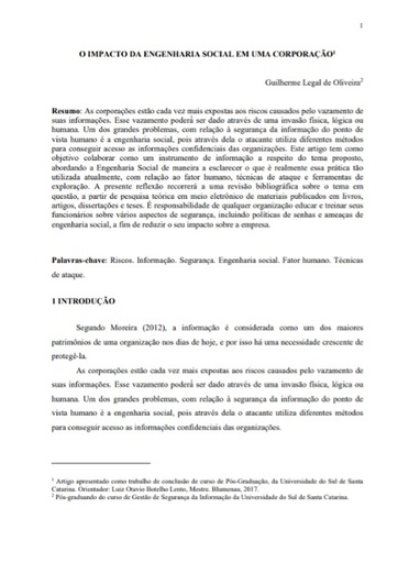 O impacto da engenharia social em uma corporação