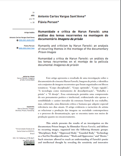 Humanidade e crítica de Harun Farocki: uma análise dos temas recorrentes na montagem do documentário Imagens da prisão