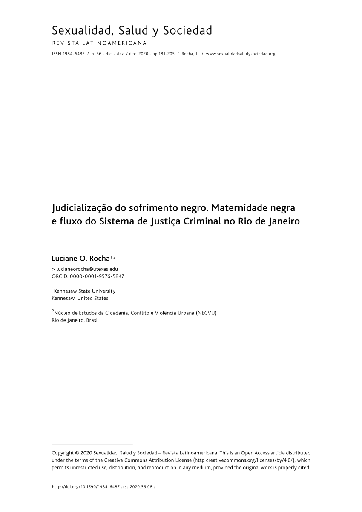 Judicialização do sofrimento negro. Maternidade negra e fluxo do Sistema de Justiça Criminal no Rio de Janeiro