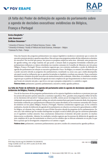 Parliament’s (lack of) agenda-setting power over the executive decision agenda: evidence from Belgium, France and Portugal