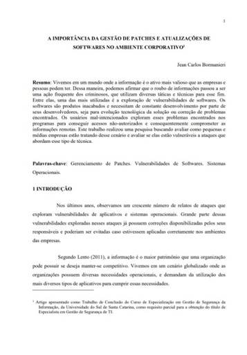 A importância da gestão de patches e atualizações de softwares no ambiente corporativo