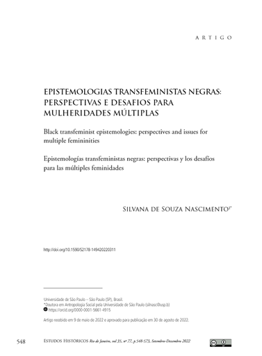 EPISTEMOLOGIAS TRANSFEMINISTAS NEGRAS: PERSPECTIVAS E DESAFIOS PARA MULHERIDADES MÚLTIPLAS