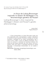 A clínica de Ludwig Binswanger inspirada no Dasein de Heidegger e na fenomenologia genética de Husserl