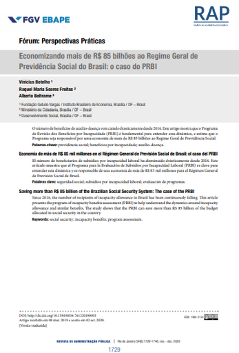 Saving more than R$ 85 billion of the Brazilian Social Security System: the case of the PRBI