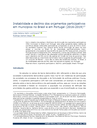 Instabilidade e declínio dos orçamentos participativos em municípios no Brasil e em Portugal (2016-2019),