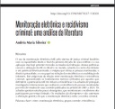 Monitoração eletrônica e recidivismo criminal: uma análise da literatura