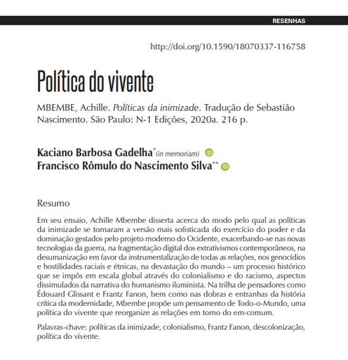 Política do vivente