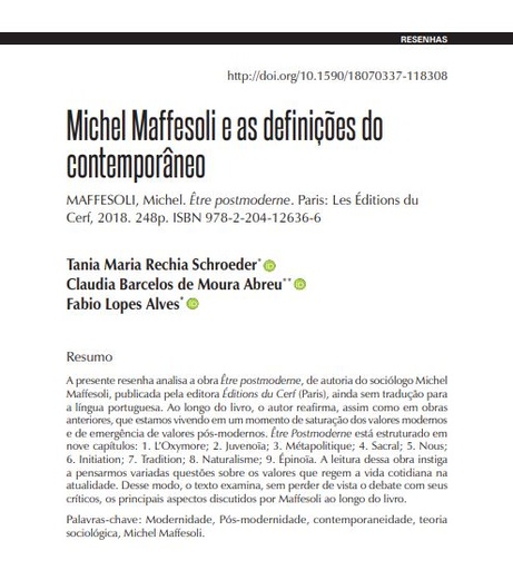 Michel Maffesoli e as definições do contemporâneo