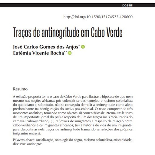 Traços de antinegritude em Cabo Verde