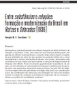 Entre substâncias e relações: formação e modernização do Brasil em Raízes e Sobrados (1936)