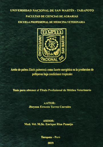 Aceite de palma Elaeis guineensis como fuente energética en la producción de pollipavos bajo condiciones tropical