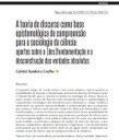 A teoria do discurso como base epistemológica de compreensão para a sociologia da ciência: aportes sobre a (des)fundamentação e a desconstrução das verdades absolutas