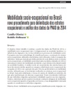 Mobilidade socio-ocupacional no Brasil: novo procedimento para delimitação dos estratos ocupacionais e análise dos dados da PNAD de 2014
