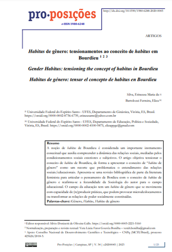 Habitus de gênero: tensionamentos ao conceito de habitus em Bourdieu