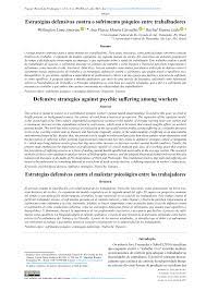Estratégias defensivas contra o sofrimento psíquico entre trabalhadores